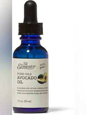 Element Blue Glass Avocado Oil Dropper Bottle 1fl Oz. Brand New